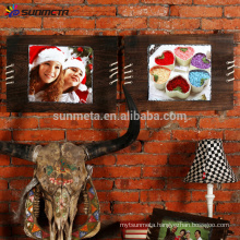 Sunmeta sublimation wooden rock photo frame wall hanging SH40